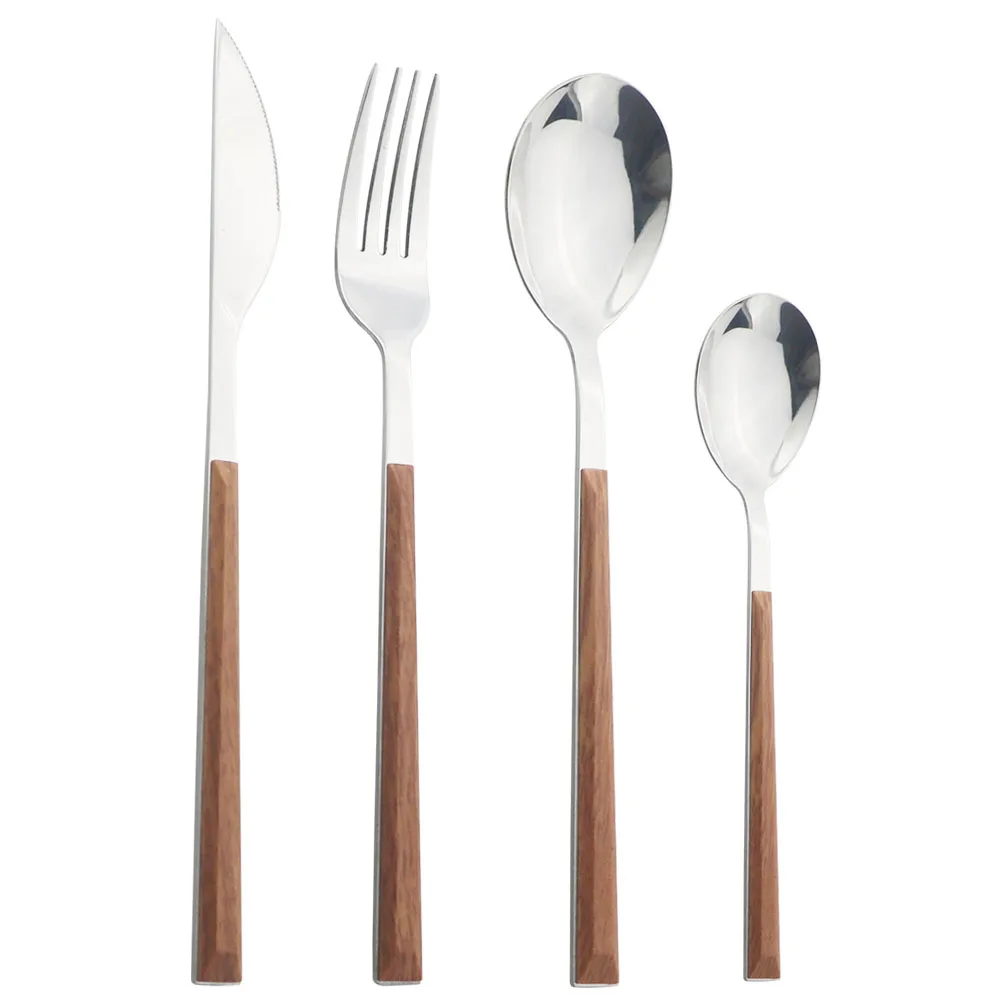 4Pcs Wooden Flat