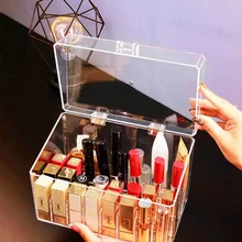 Pudełeczko z akrylu Lip Glaze stojak na szminki pudełka pulpit Comestic Organizer przezroczyste przechowywanie stojak na obudowę pudełko na szminki tanie tanio CN (pochodzenie)