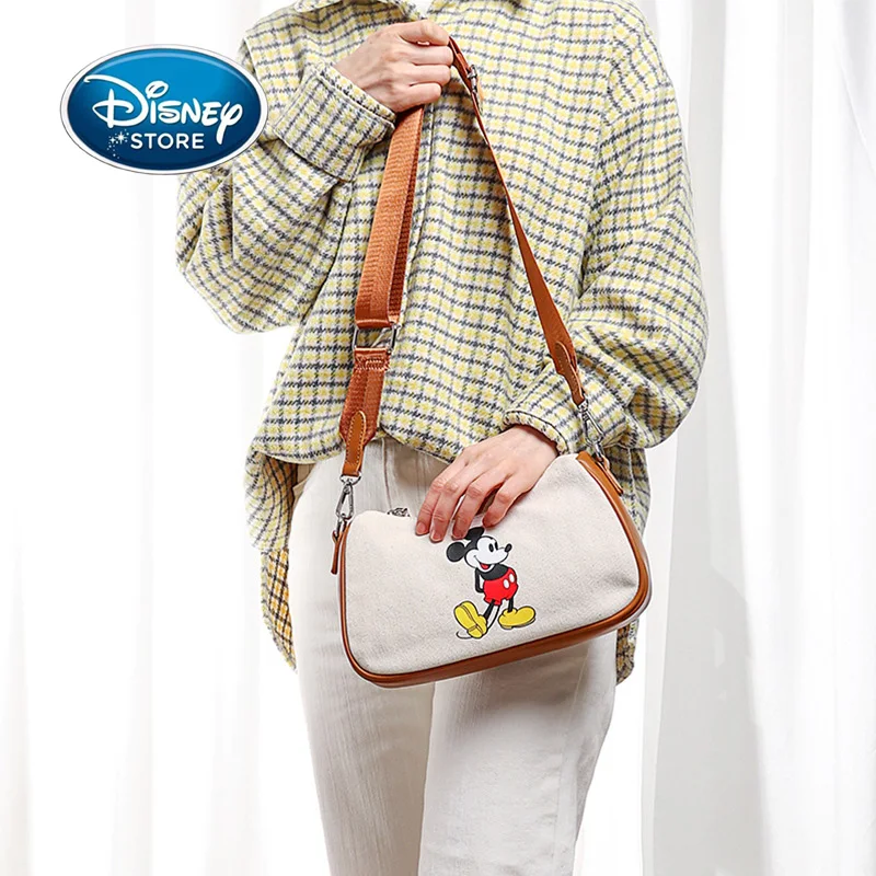 

Disney Fashion New Mickey Mouse Girl Ladies PU Shoulder Messenger Mini Bag Handbag Kids Cartoon Mickey Handbag Underarm Backpack