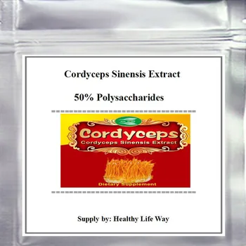 

Dong Chong Xia Cao Cordyceps Sinensis Mushroom 50:1 Extract 50% Polysaccharides Powder 300gram (10.56oz)