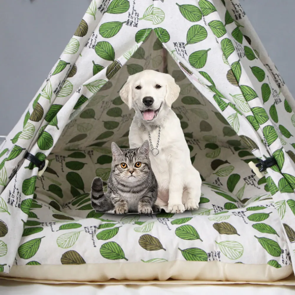 

Dogs Pet Tent Outdoor Pet Tent for Dogs Puppy Portable Cat Bed House Pet Teepee with Cushion Cushion Cute Pet Supplies