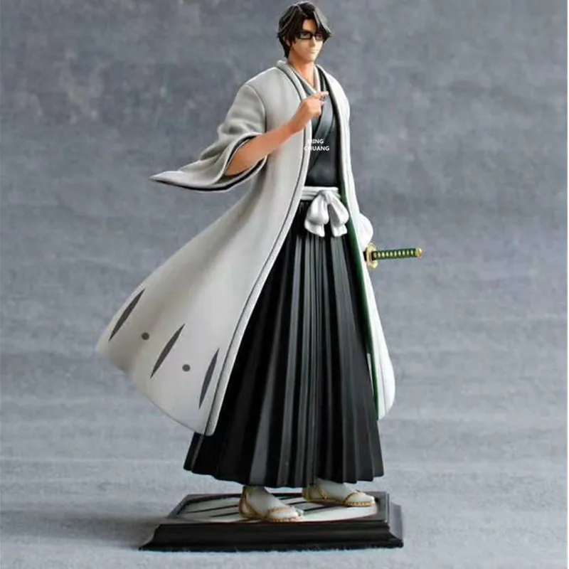 1" Аниме отбеливатель статуя Gotei 13 бюст Soul society полная длина портрет Aizen Sousuke анимационная фигурка GK игрушечная коробка 29 см V421