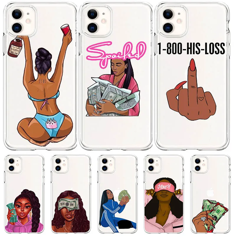 MAKE MONEY Cash Black head Sweet Spoiled Girl Fundas phone case for iPhone 11 Pro Max X XR XS 8 7 6s Plus Trendy Silicone Cover MAKE MONEY Cash Black head Sweet Spoiled Girl Fundas phone case for iPhone 11 Pro Max X XR XS 8 7 6s Plus Trendy Silicone Cover