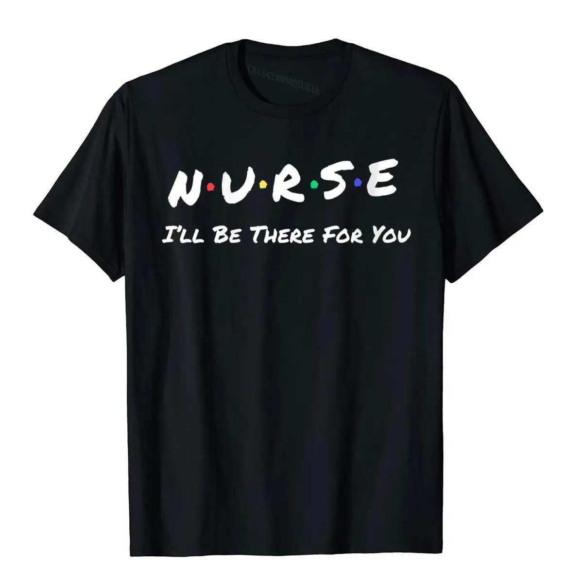 Womens Nurse I'll Be There For You Throwback Good Friend V-Neck T-Shirt__B8866black