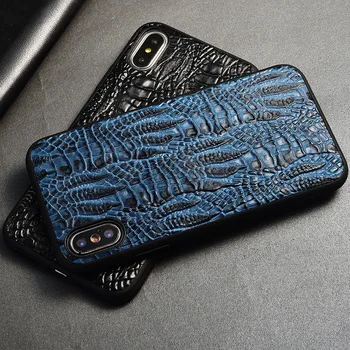 

Case for Vivo IQOO Pro Crocodile pattern style Genuine Leather Back Cover for Vivo IQOO Neo V17 Neo Protective cases