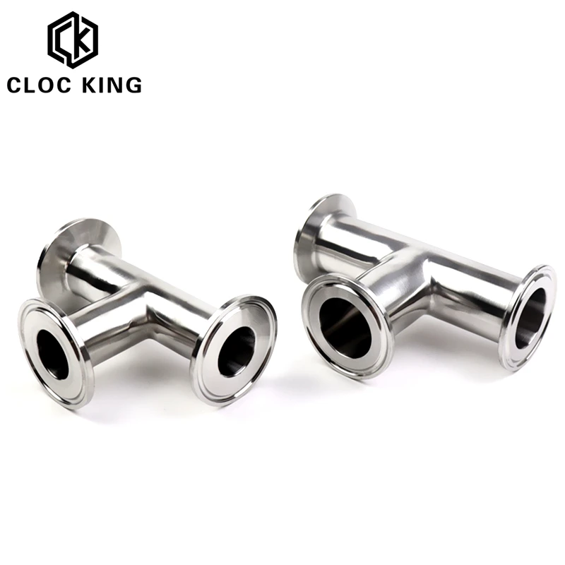 Pipe Fitting Tee Adapter OD19mm-102mm (3/4"-4")Stainless Steel SS304/316L Sanitary 3 Way Tee Ferrule 1.5&rdquo; 2&rdquo; 3&rdquo; 4&rdquo;OD50.5-119MM Fit 1.5"-4" Tri Clamp