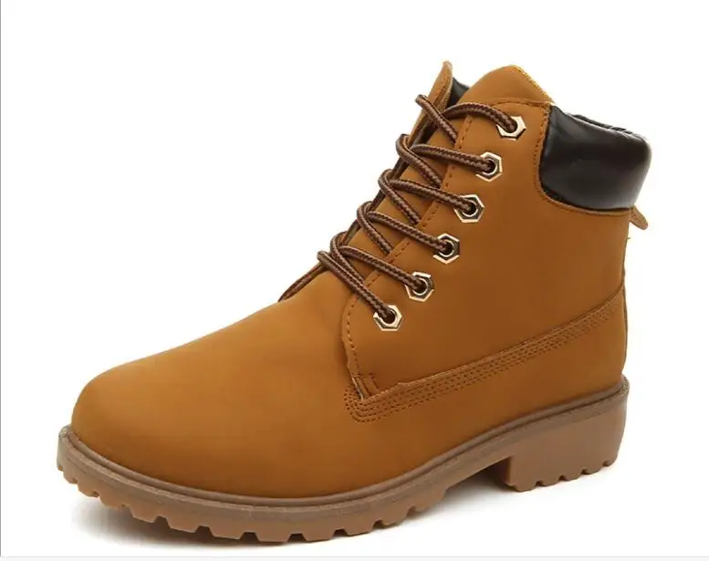 Large size Winter Men Boots PU Outdoor Snow Ankle Boots Male Lace Up Anti-slip Booties British Sneakers Plus Size - Цвет: 3
