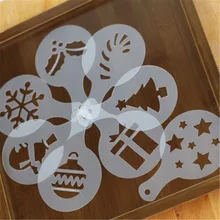 Новые 8 шт. трафареты для кофе, латте, капучино, бариста, художественные трафареты, трафареты для вытирания торта, шаблоны для кофе, сделай сам, помадка, сахарное ремесло, инструменты для украшения, форма