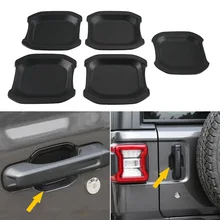 Couvercle de protection de poignée de porte de cuvette pour Jeep Wrangler JL 2018 2019 2020