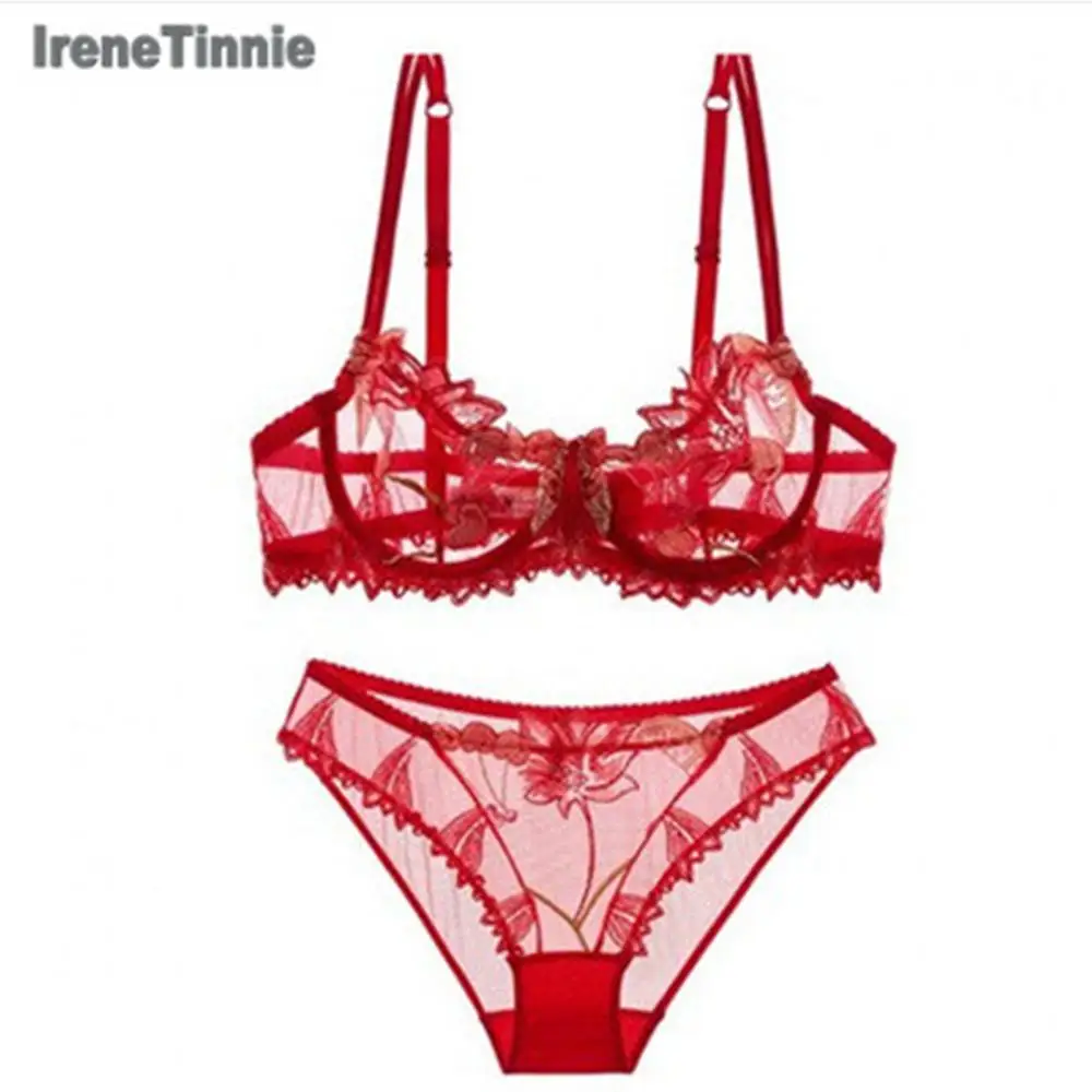 IreneTinnie роскошный элегантный комплект нижнего белья прозрачный кружевной