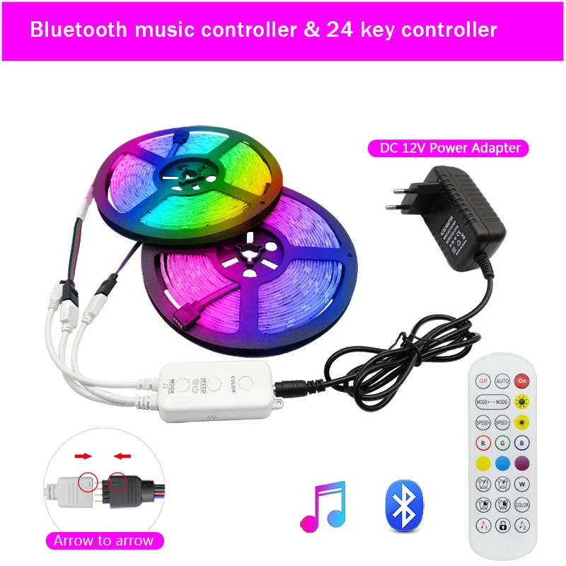 Bluetooth музыкальная 5 м 10 15 светодиодная полоса светильник 5050 SMD 2835 гибкая лента luces