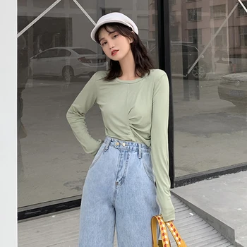 

Classic jeans women Fashion 2019 denim pants women bottom Fashion Wide leg loose washed jeans female