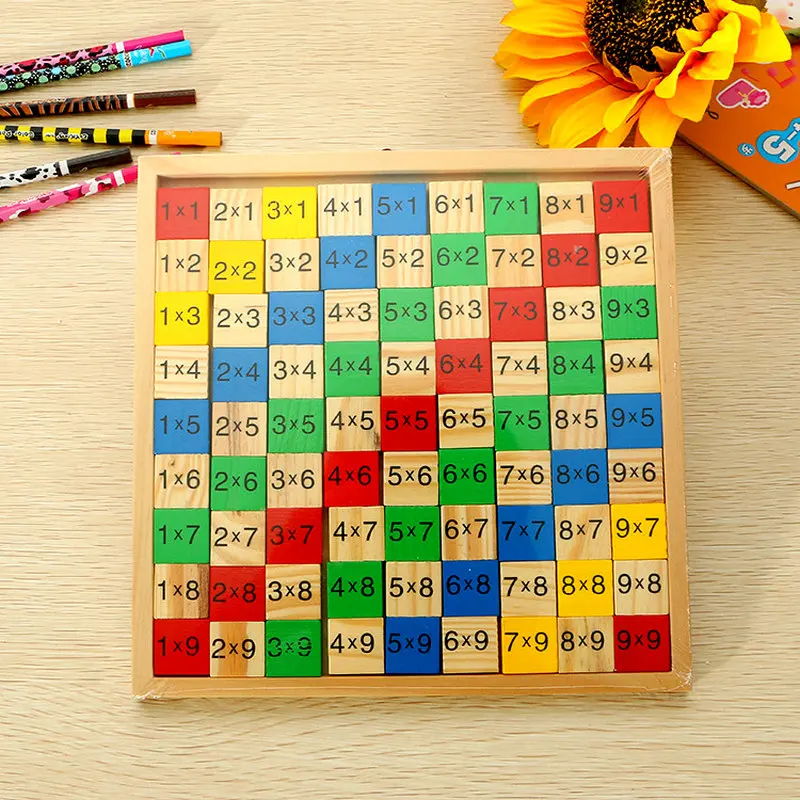 

Free shipping school Educational Supplies children's Mathematics multiplication calculation wooden toys