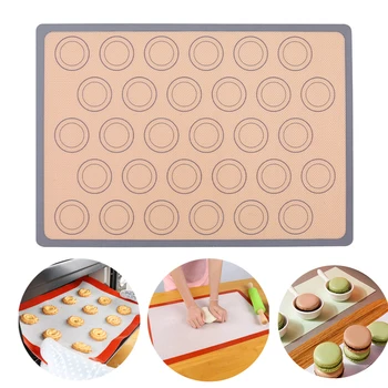 

42x29.5cm Silicone Baking Mat Non-Stick Rolling Dough Pad Cake Cookie Macaron Bread Bakeware Pastry Accessories Cooking Tool