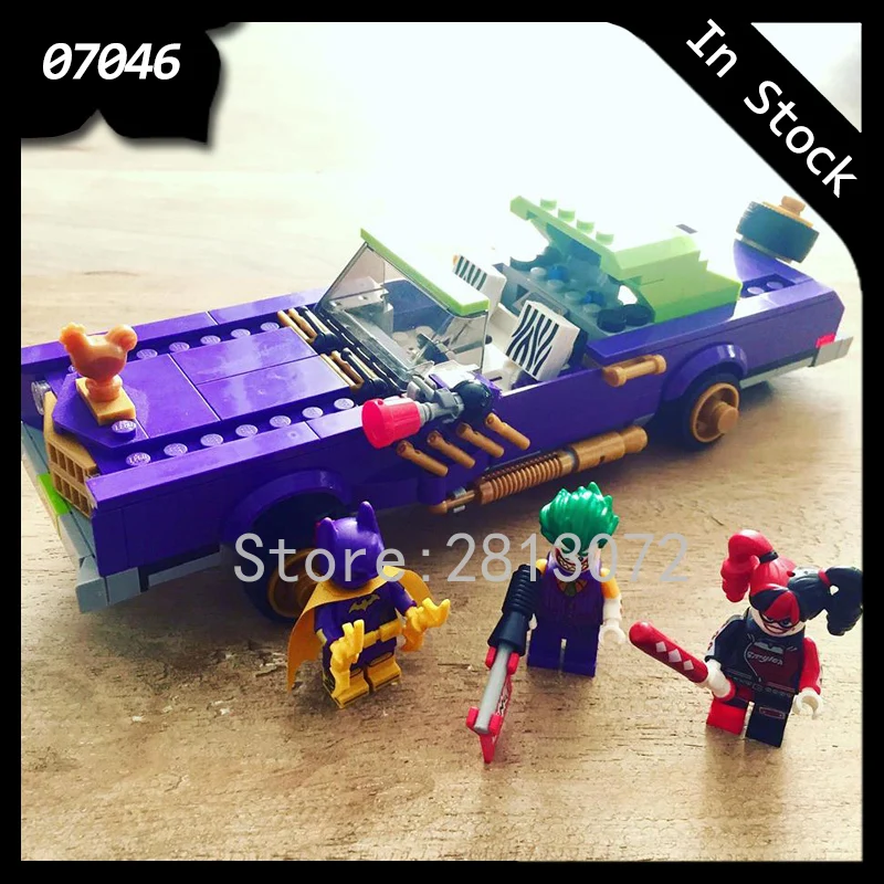 

In stock 07046 Batman Movie The Joker Notorious Lowrider Car 433Pcs Building Blocks Bricks Education Toys Compatible With 70906