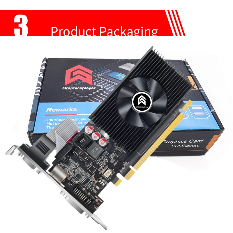 good video card for gaming pc LP graphics card original chip GT730 2GB 64BIT video card VGA for desktop computer mini case NVIDIA GT external graphics card for pc Graphics Cards