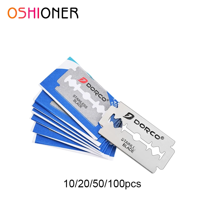 Promo Razor-Blades Shaver Shaving-Tool Manual Stainless-Steel Double-Sided Men 10/20/50/100pcs GmJKX0yJz