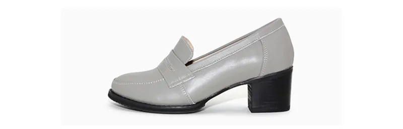 Loafer Pumps Shoes Women Vintage Genuine Leather Women's Shoes Brogues Thick High Heel British College Tassel Women Pumps Oxford (14)