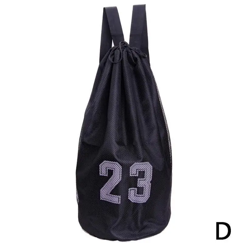 Футбольная сумка на шнурке, сетчатый рюкзак, спортивная сумка, баскетбольный мяч, футбольный рюкзак для волейбола, спортивные рюкзаки - Цвет: D
