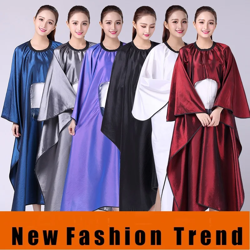 Профессиональная накидка для укладки волос, большая прозрачная накидка для стрижки волос для взрослых, водонепроницаемая накидка для парикмахерской