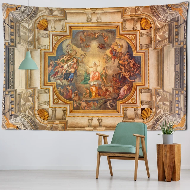 Oil Canvas Painting Greece Art Stained Tapestry