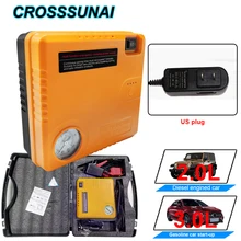 Портативное автомобильное пусковое устройство с американской вилкой, зарядное устройство 12 В, воздушный насос, зарядное устройство, аварийный светильник, аккумулятор 16800 мА/ч