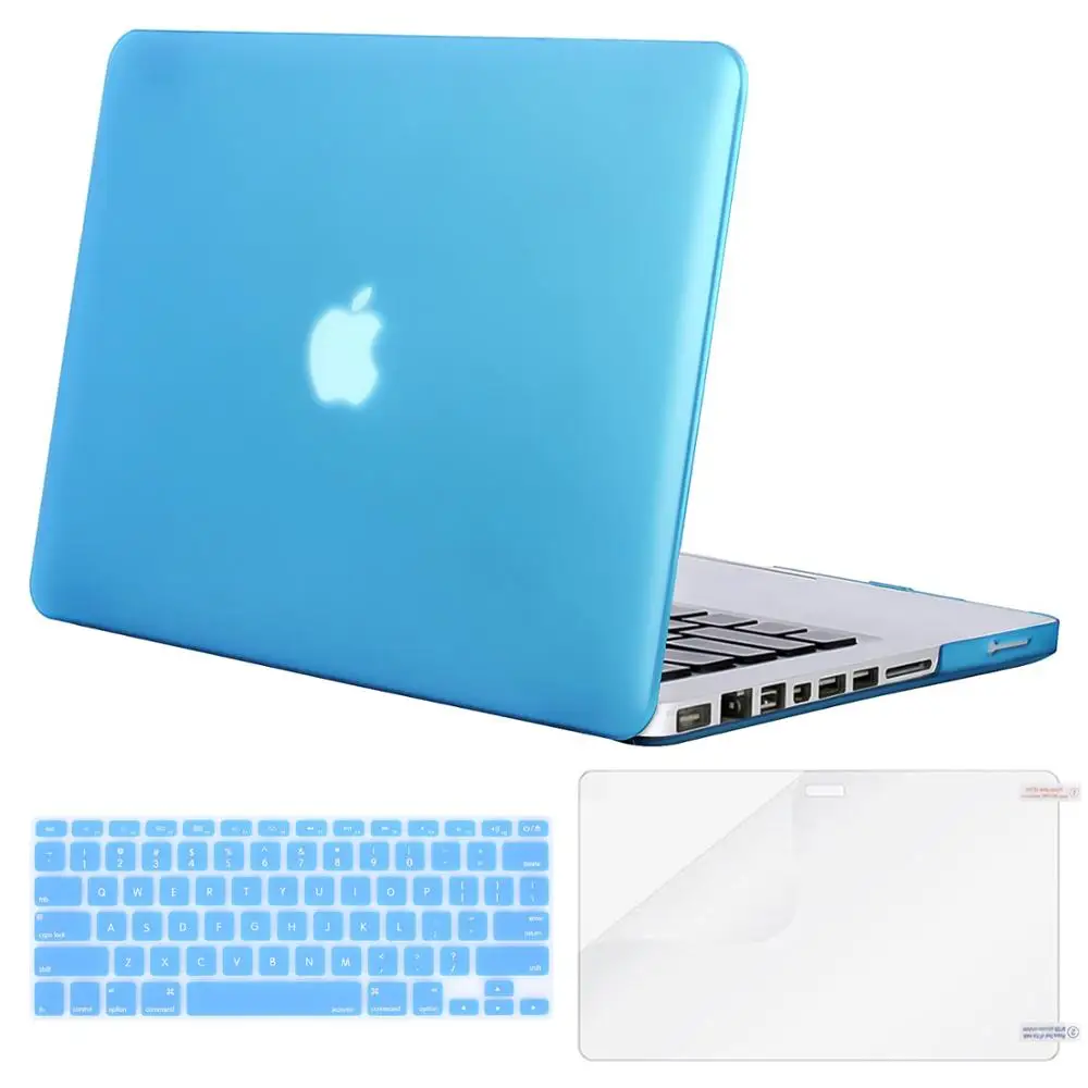 Aqua Blue Чехол MOSISO для Macbook Pro 13 дюймов, чехол для ноутбука Macbook Pro 13 CD Drive A1278 2008-2012+ силиконовый чехол для клавиатуры - Цвет: Aqua Blue