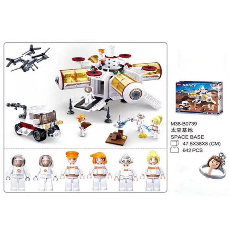 

Space Base Model Building Kits 3D Blocks Educational Hobbies for Child Bricks DIY Toys