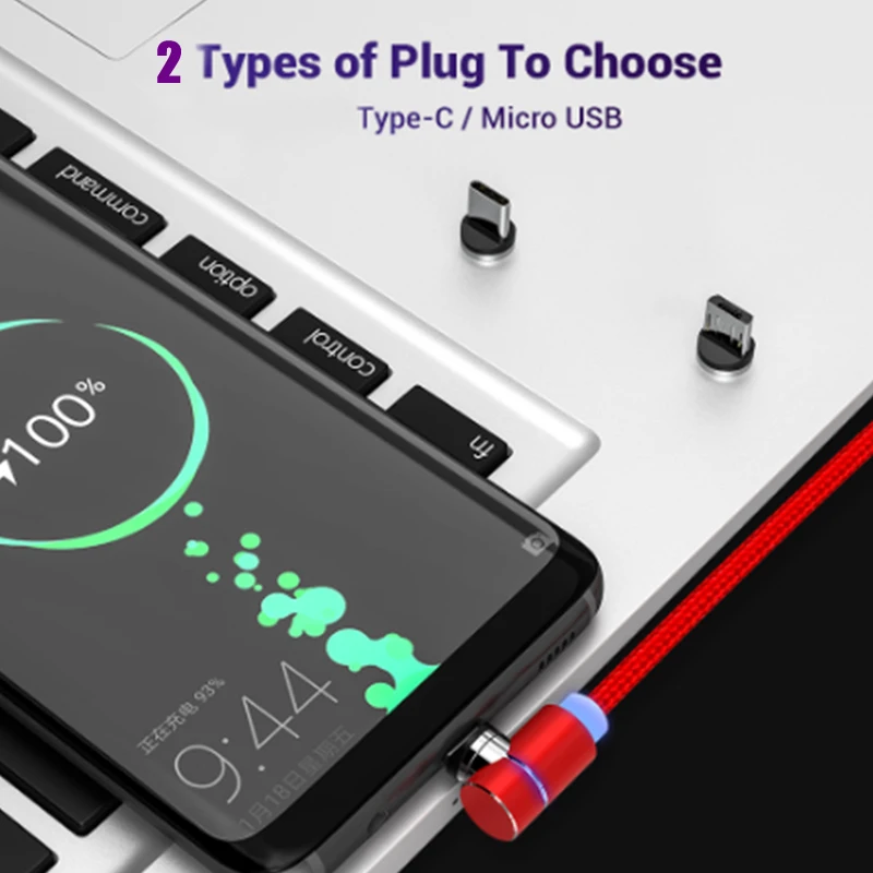 3а Магнитный кабель Micro usb type C кабель 90 градусов Micro USB кабель быстрой зарядки USB C кабель для samsung мобильного телефона шнур