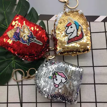 

Hot Horse Design Sequin coin purses women money bags girls ladies wallets kids children cute kawaii purse card holder