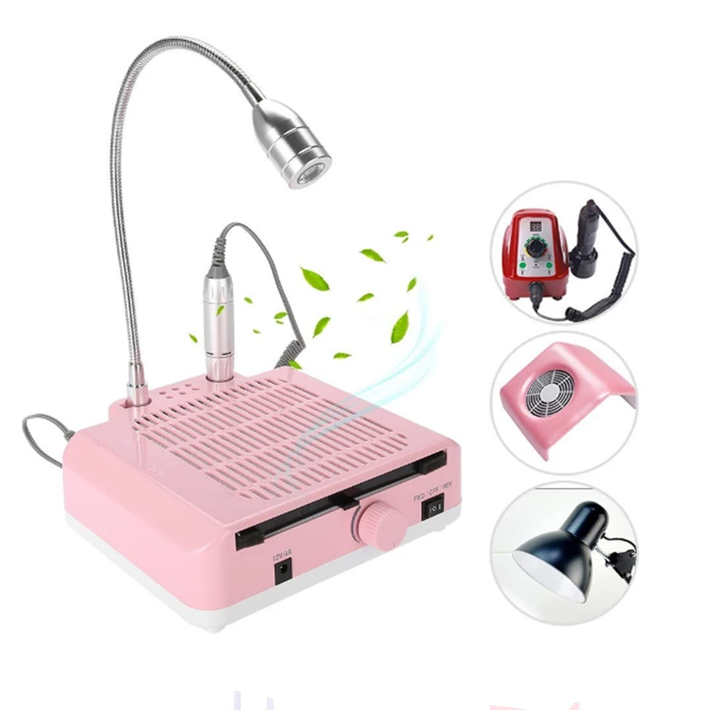 

3 in 1 Nail Dust Collector Dust Collector Machine, 60W Nail Dust Extraction for UV Gel Nail Dust Suction Nail Dust Collector Nai