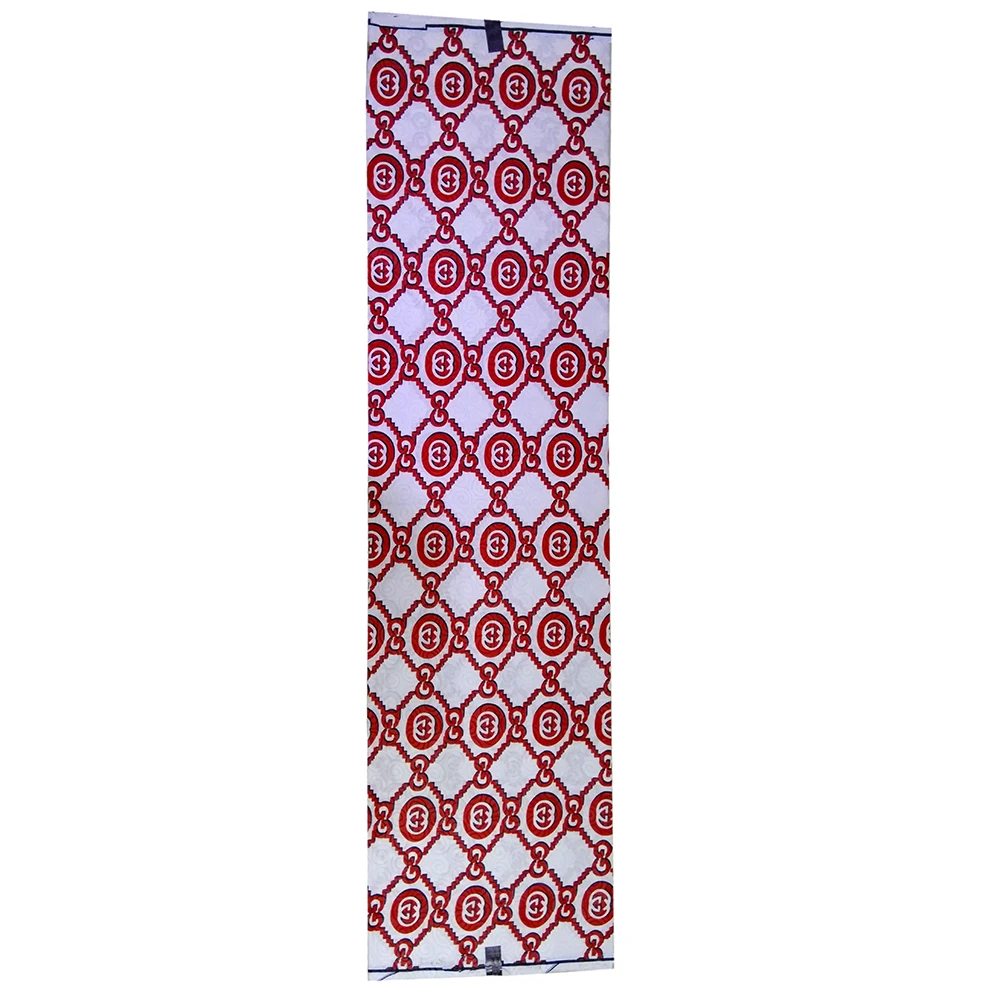 Fashion Red Print Wax White Fabric 6Yards\lot New Design African Wax Fabric