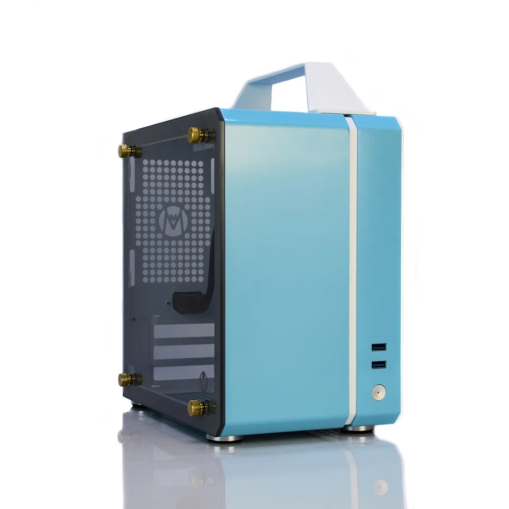 Портативный Настольный чехол Mini Itx стальной алюминиевый Гибридный настольный