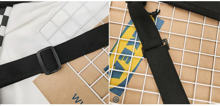 Harajuku Simple Canvas Dumpling Bag Ann ke ni Korean-style New Style Frog Pendant Shoulder Square Sling Bag