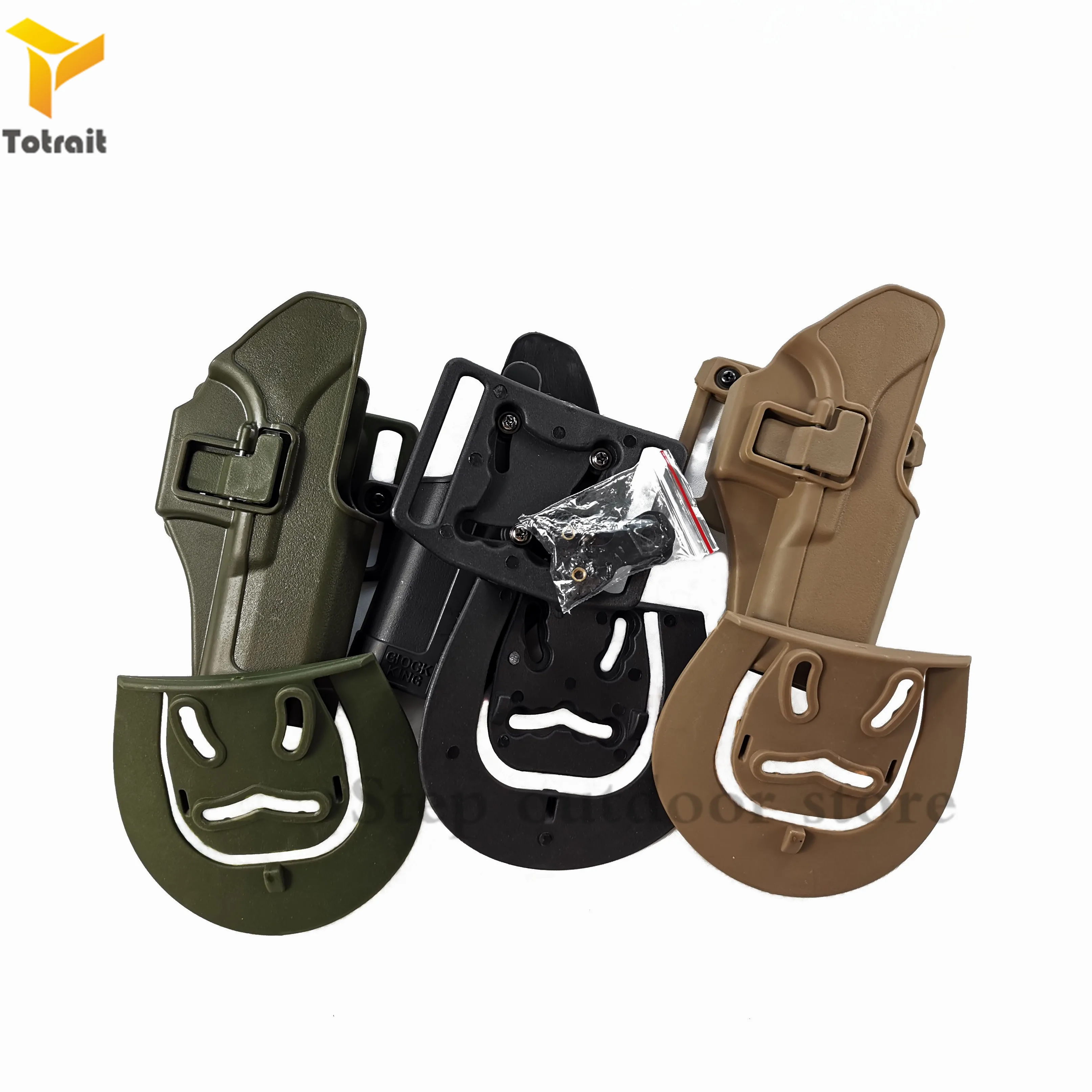 

Tactical Glock 17 19 22 23 31 32 CQC Holster Airsoft Rail Case Mount Hunting Adapter Vest Accessories Right Hand Gun Holster