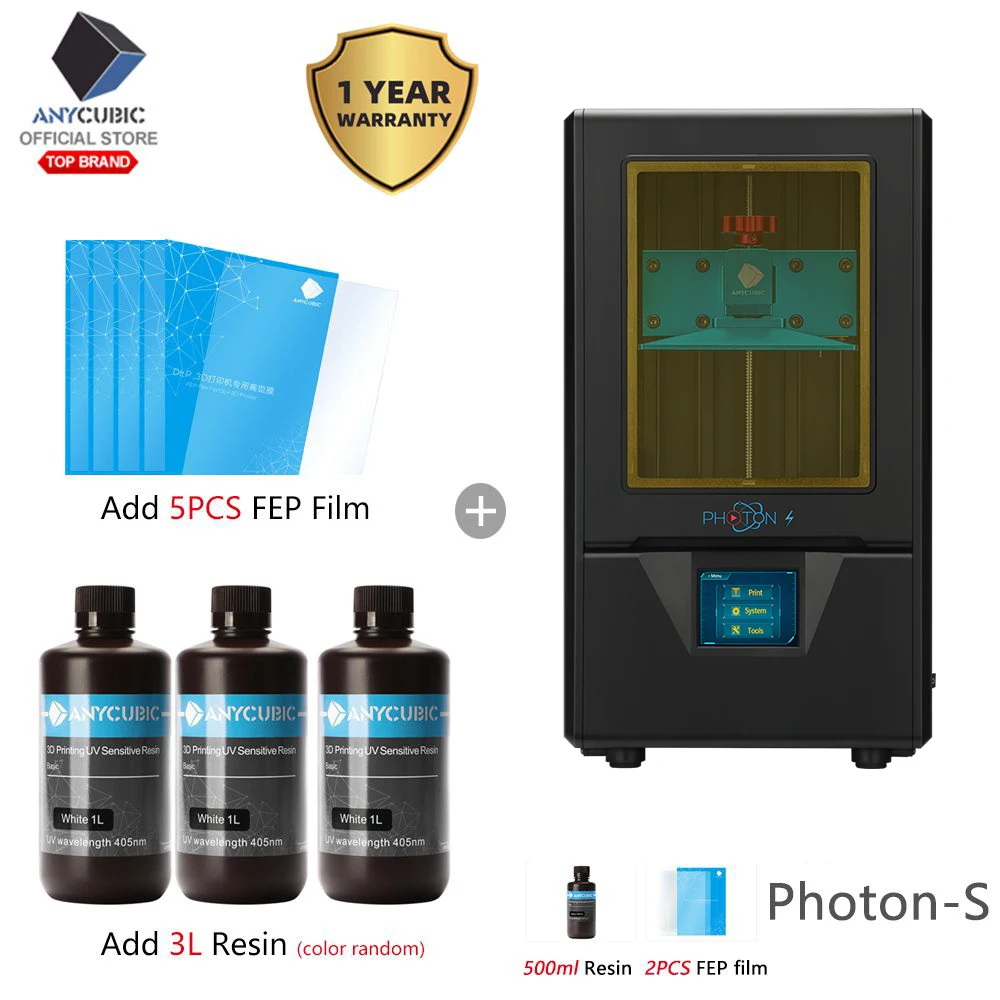 ANYCUBIC Photon-S/Photon Plus Size UV Printer SLA 3D Printer LCD 3D Printer Off-Line Impresora 3d Drucker Impressora UV Resin