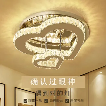 

Crystal Ceiling Lights heart shape Modern lamp ceiling Luminaire plafonnier for bedroom Living Room Led Indoor home decor Lights