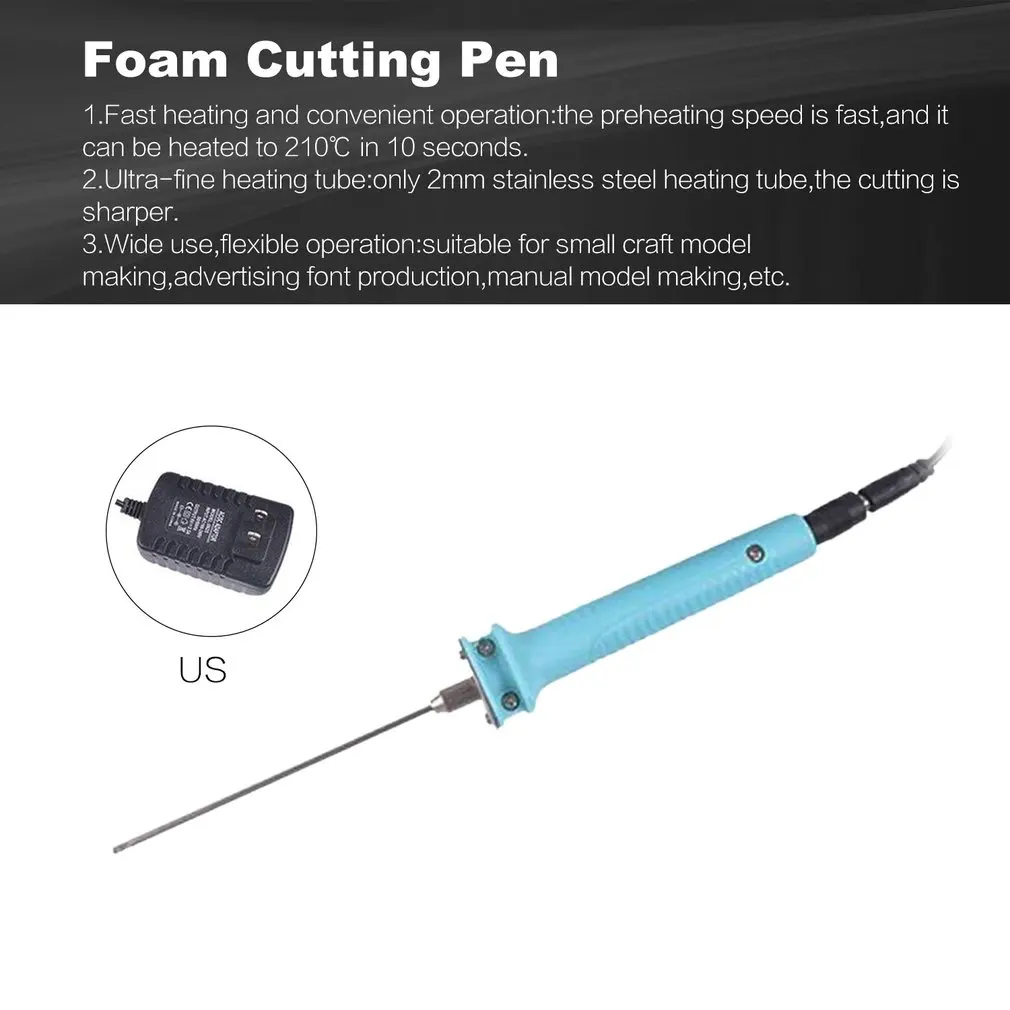 Foam Cutting Pen Stainless Steel Foam Polystyrene Cutting Machine Pen Portable Styrofoam Electric Cutting Pen Cutting Tool