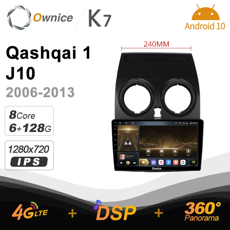 Ownice для Nissan Qashqai 1 J10 2006 - 2013 автомобиль 6 ГБ ОЗУ 128 Гб ПЗУ Android грузовик фургон радио