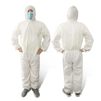 

Disposable White Protective Clothing One-piece Full-body Isolating Clothing PXPE