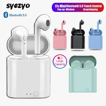 Auriculares TWS i7s, inalámbricos por Bluetooth, Mini auriculares deportivos impermeables para música, para Huawei, Iphone y Xiaomi