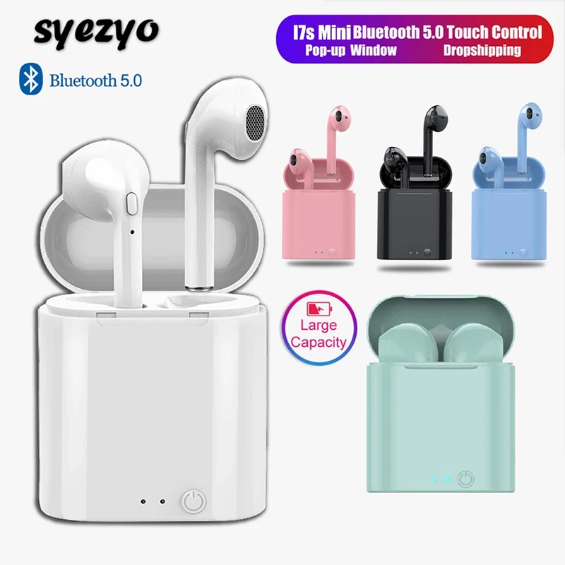I7s TWS Bluetooth наушники Спортивная мини гарнитура Водонепроницаемые Музыкальные для