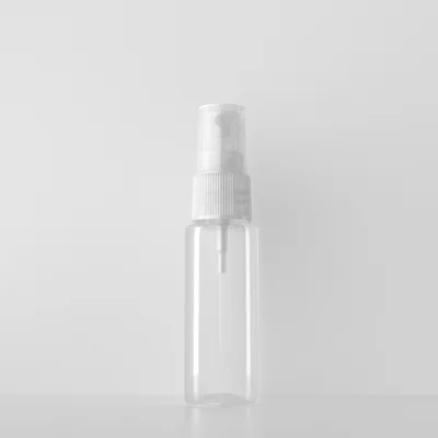 100 шт 20 мл миниатюрная белая пластиковая бутылка с распылителем 20cc пустой контейнер для распылителя духов Samll образец карманные бутылки - Цвет: Clear Bottle Clear