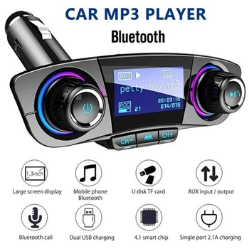 

Car Audio MP3 Player FM Transmitter Aux Modulator BT06 Bluetooth 4.0 Hands-Free Car Kit Wireless Radio Audio Adapter Charger