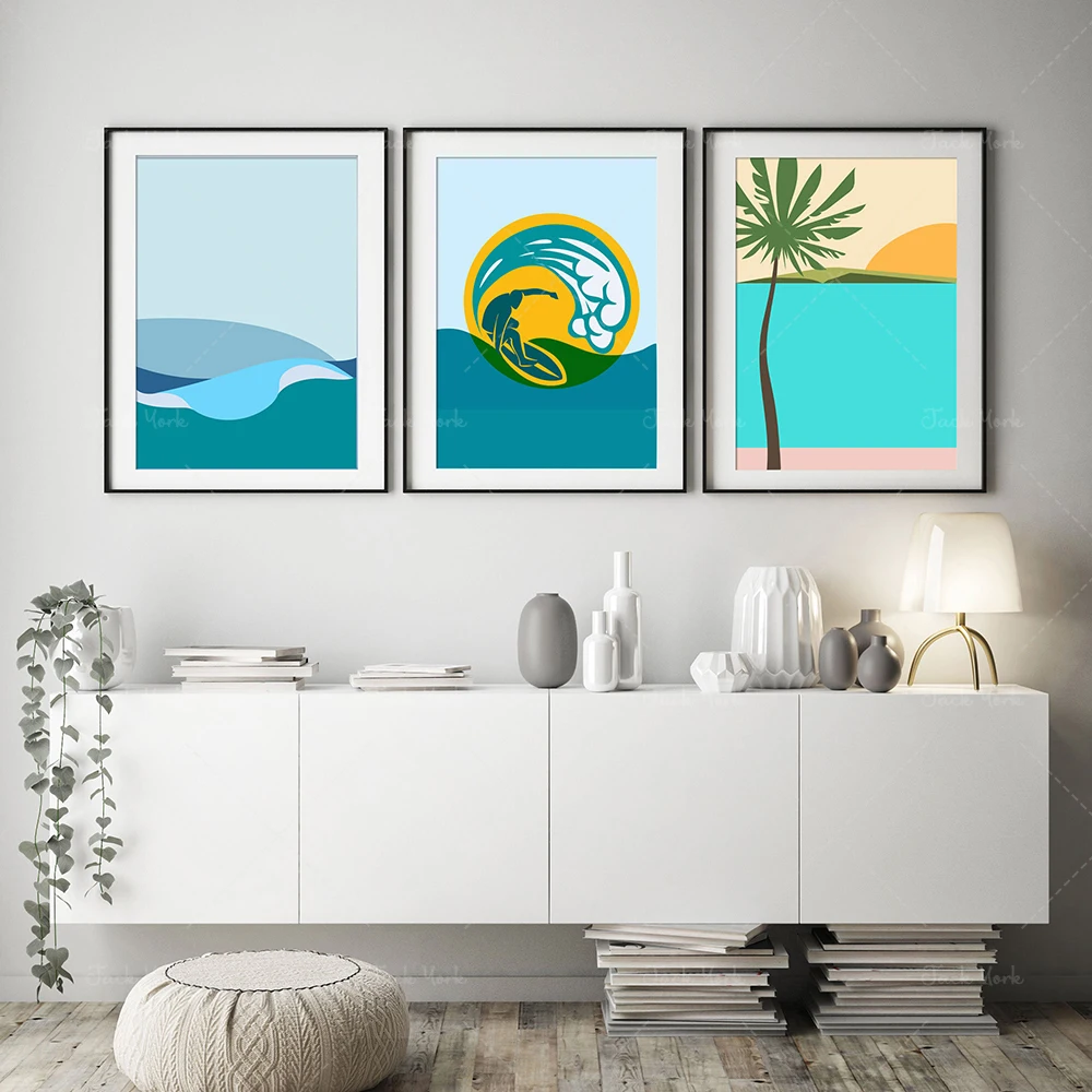 BeachLifeSummerSurfSunTropicalHeavenSurfingKingBlueWavesPalm