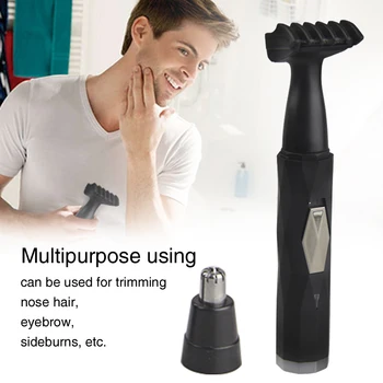 

Men Bathroom Detachable Head USB Charging Multipurpose Wireless Electric 360 Degrees Rotation Nose Hair Trimmer Eyebrow Sidebums