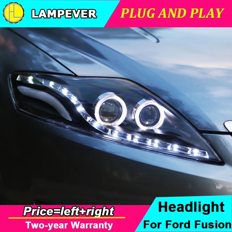 Стайлинг автомобиля фара для Ford World o 2007-2012 fusion DRL вариант ангельские глазки