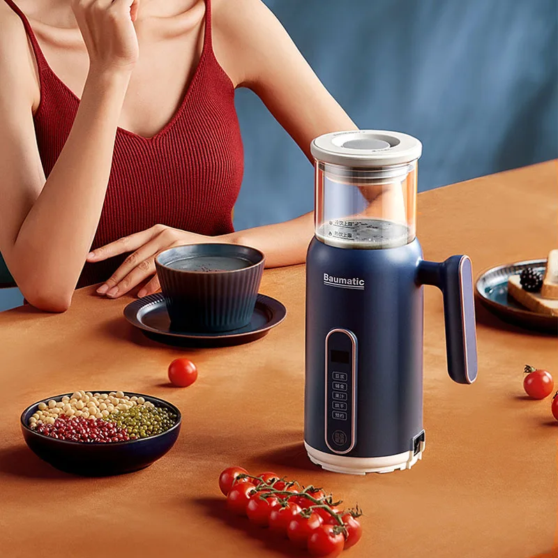 220V Soymilk Maker Machine Electric Juicer Blender Filter-free Auto Heating SoyBean Milk Rice Paste Maker Sojamilchhersteller