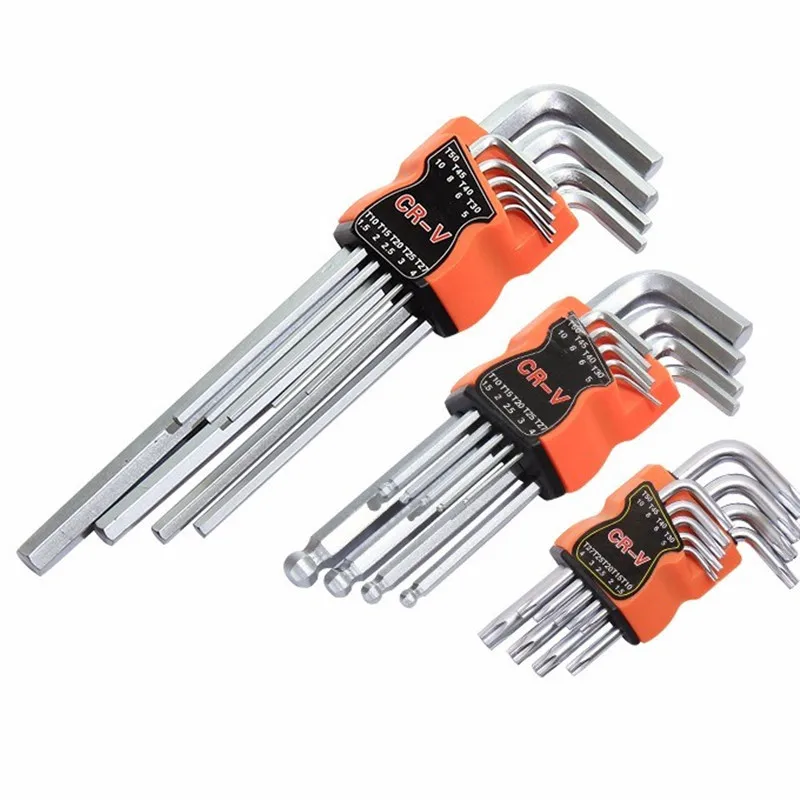 

9 Pcs/Set Hex Wrench Sets Torx L Shape Kit Metric Professional Multifunctional Screwdriver Useful Repair Hand Tool Set New