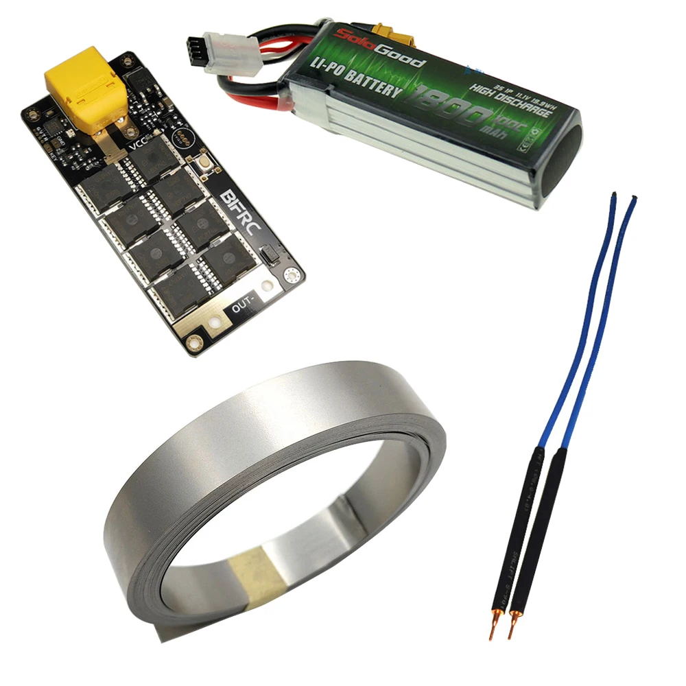 Full set Aeromodelling DIY Портативный 7-16 В высокая скорость литиевая батарея хранения энергии печатная плата 8 трубок высокий ток доска пятно Welde - Цвет: Full set